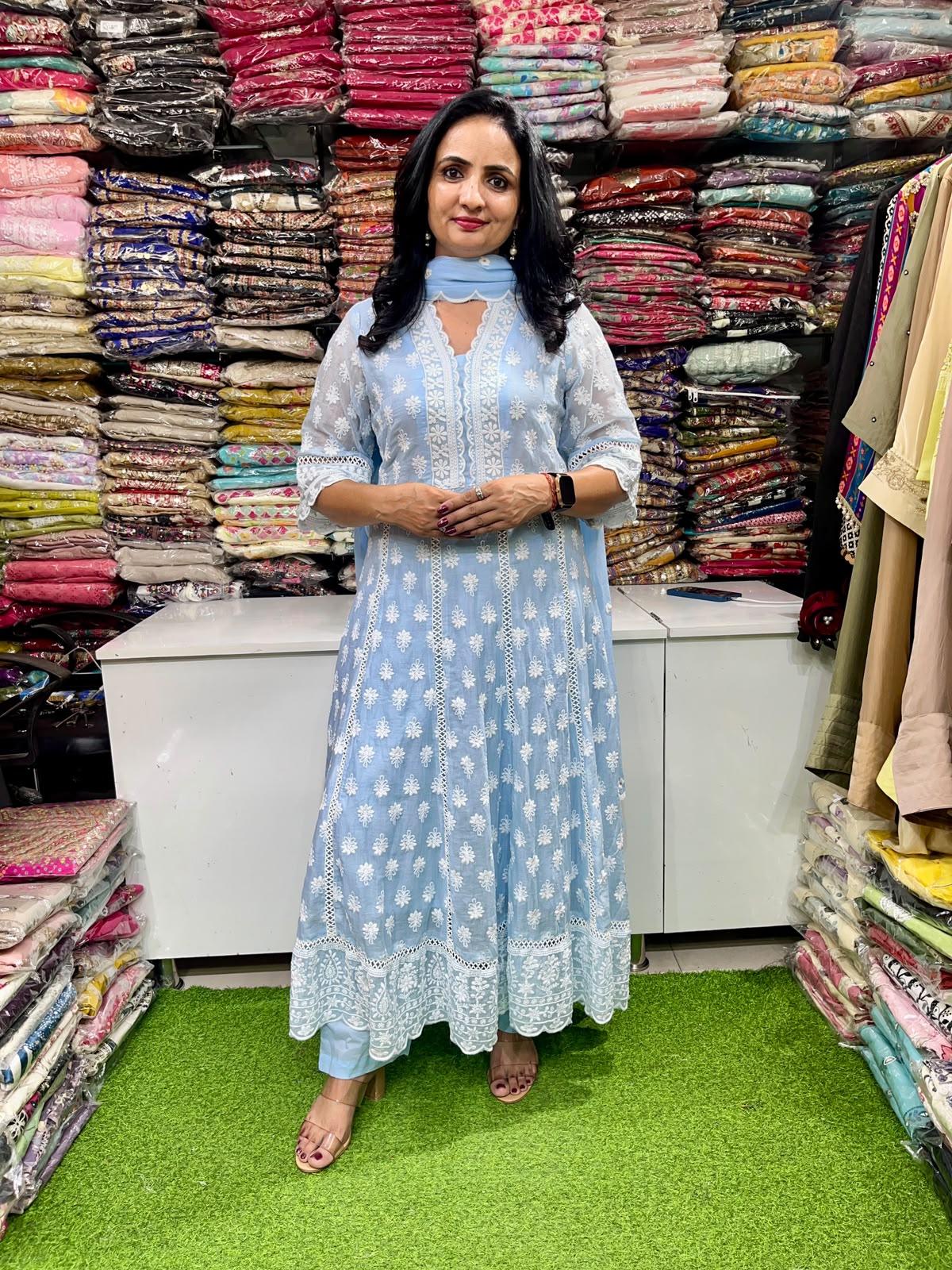 Pure Mal Cotton Anarkali