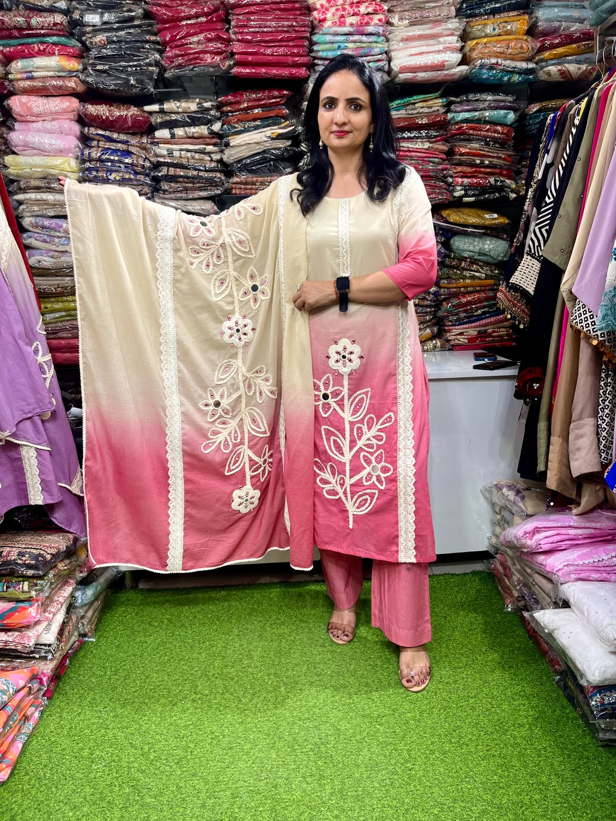 Pure Mal Cotton Designer Suit Set
