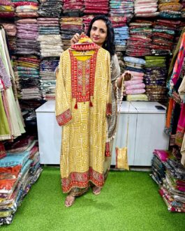 Pure Muslin Straight Suit Set