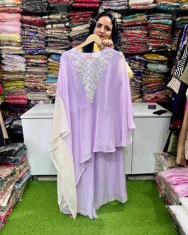 Pure Organza Indo – Western Three Peice Set