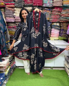 Celebrity Dhoti Skirt One Peice Black Dress