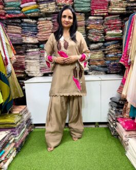 Designer Farshi Embroidered Coord Set