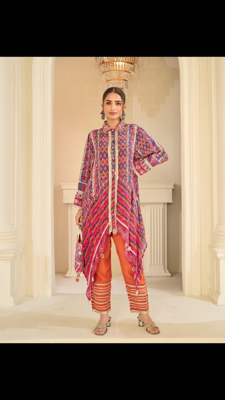 Designer Indo Western Three Peice Set