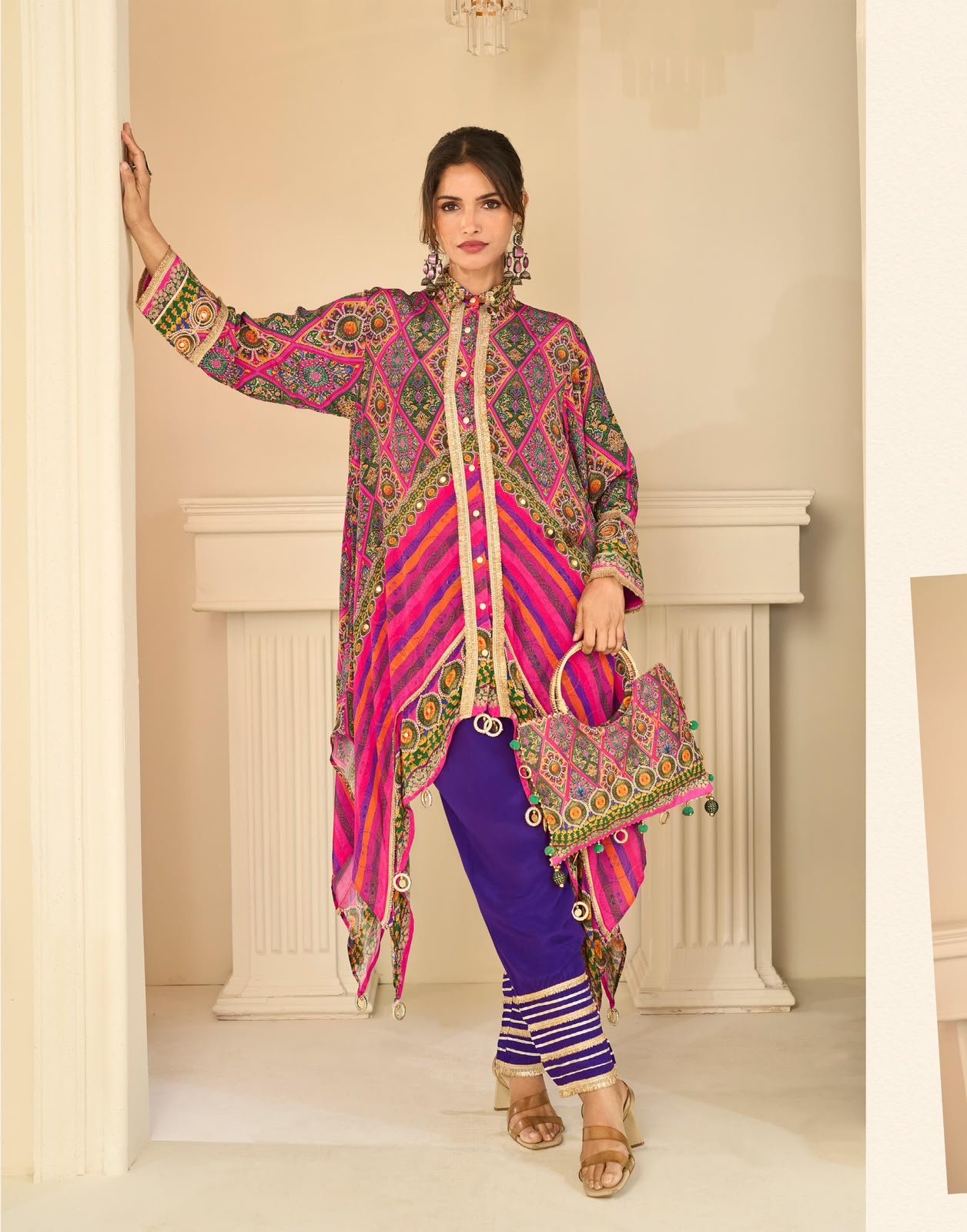 Designer Indo Western Three Peice Set