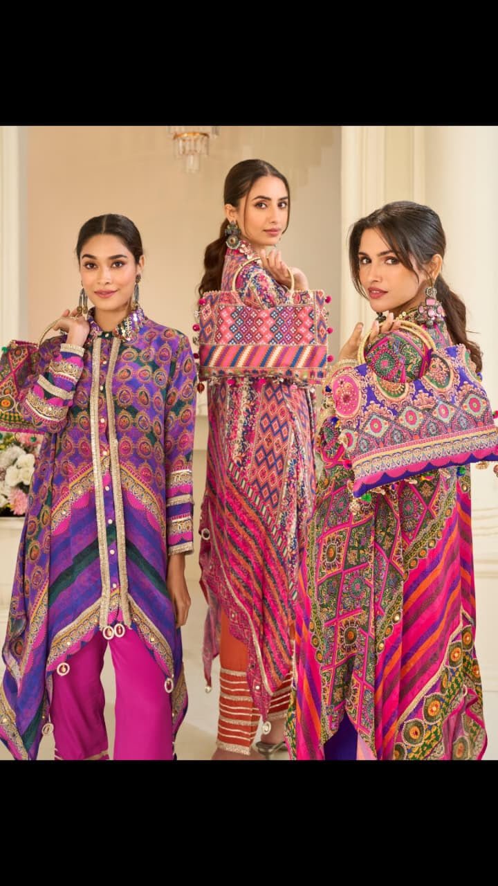 Designer Indo Western Three Peice Set