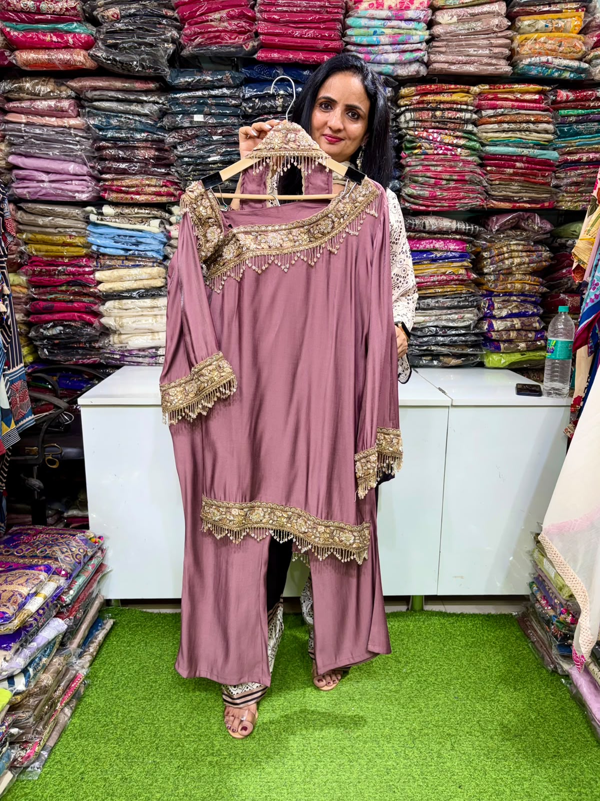 Designer Off Shoulder Three Peice Set