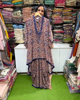Designer One Peice Dress with Neck Peice
