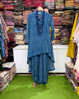 Designer One Peice Dress with Neck Peice