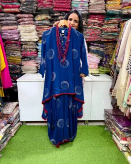 Designer One Peice Dress with Neck Peice