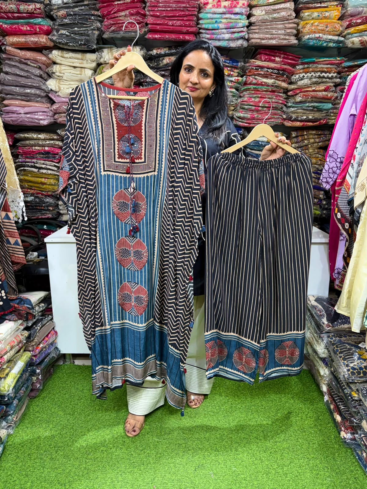 Premium Digital Print Kaftan Set