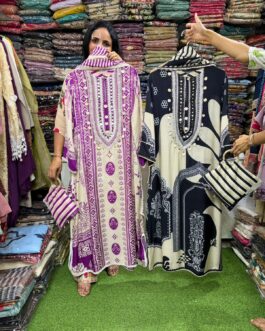Premium Muslin Designer Suit Set
