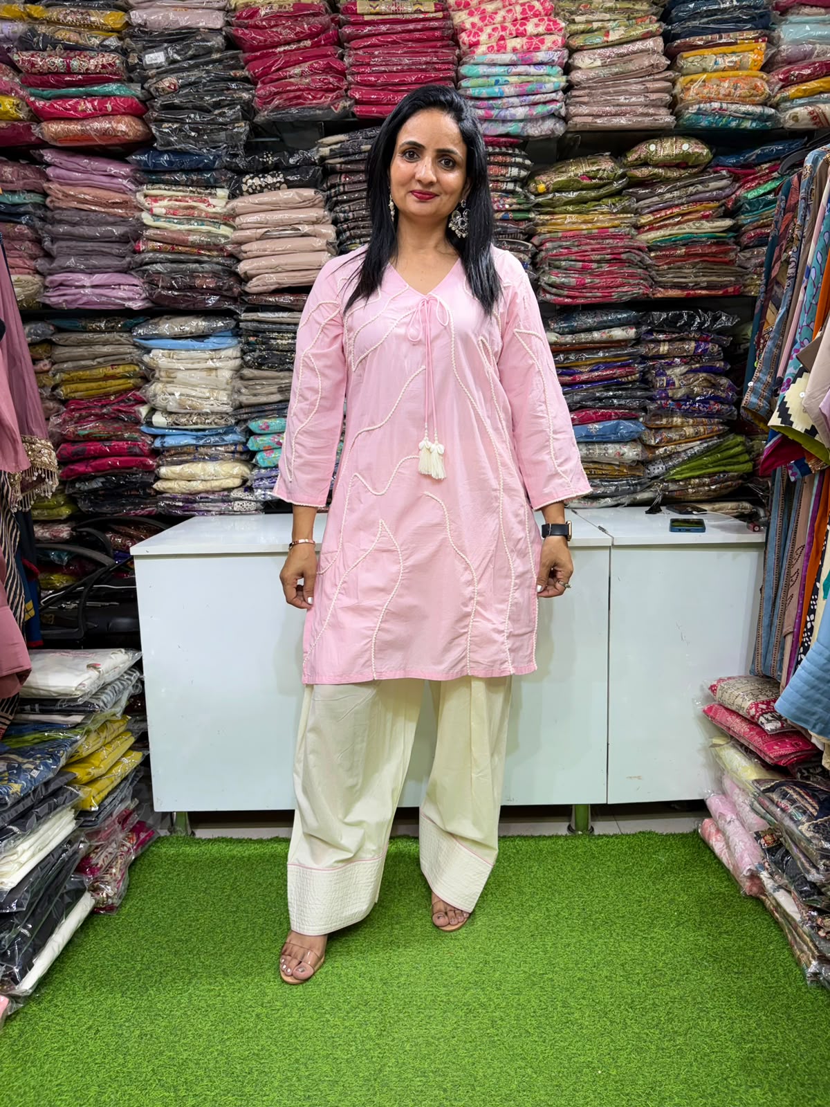 Pure Cotton Casual Wear Farshi Coord Set