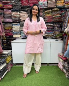 Pure Cotton Casual Wear Farshi Coord Set
