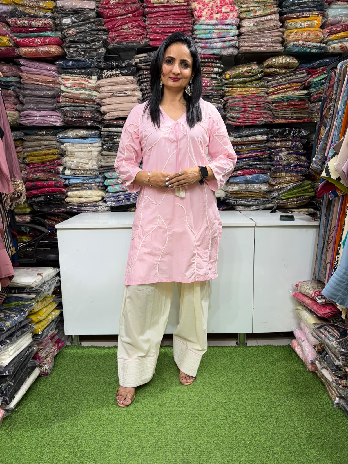 Pure Cotton Casual Wear Farshi Coord Set