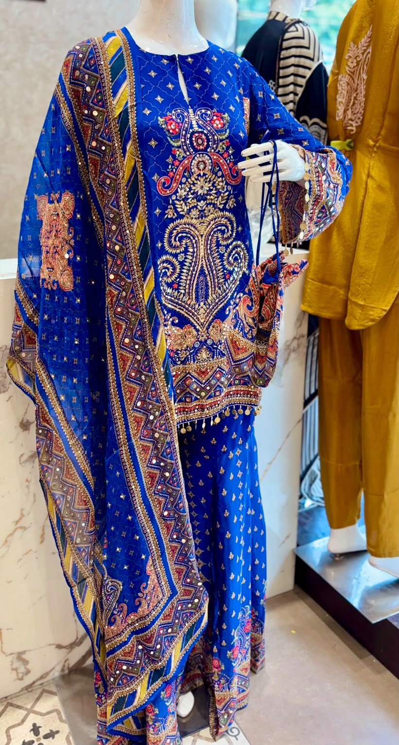 Pure Crape Designer Suit Set