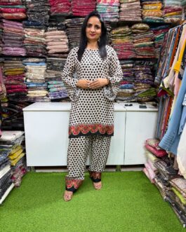 Pure Crape Farshi Coord Set