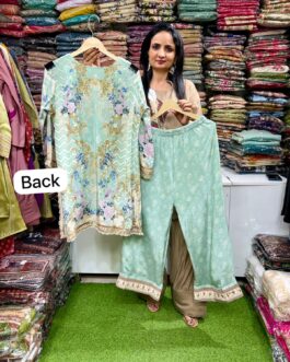 Pure Crape Farshi Pant Coord Set