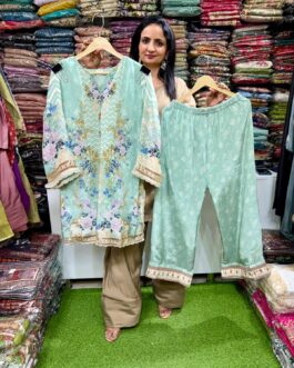 Pure Crape Farshi Pant Coord Set