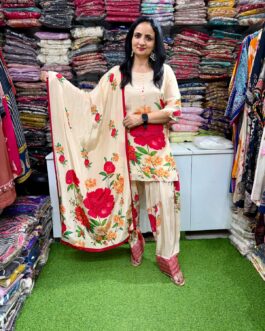 Pure Crape Farshi Suit Set