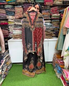 Pure Crape Kaftan Coord Set