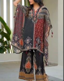 Pure Crape Kaftan Coord Set