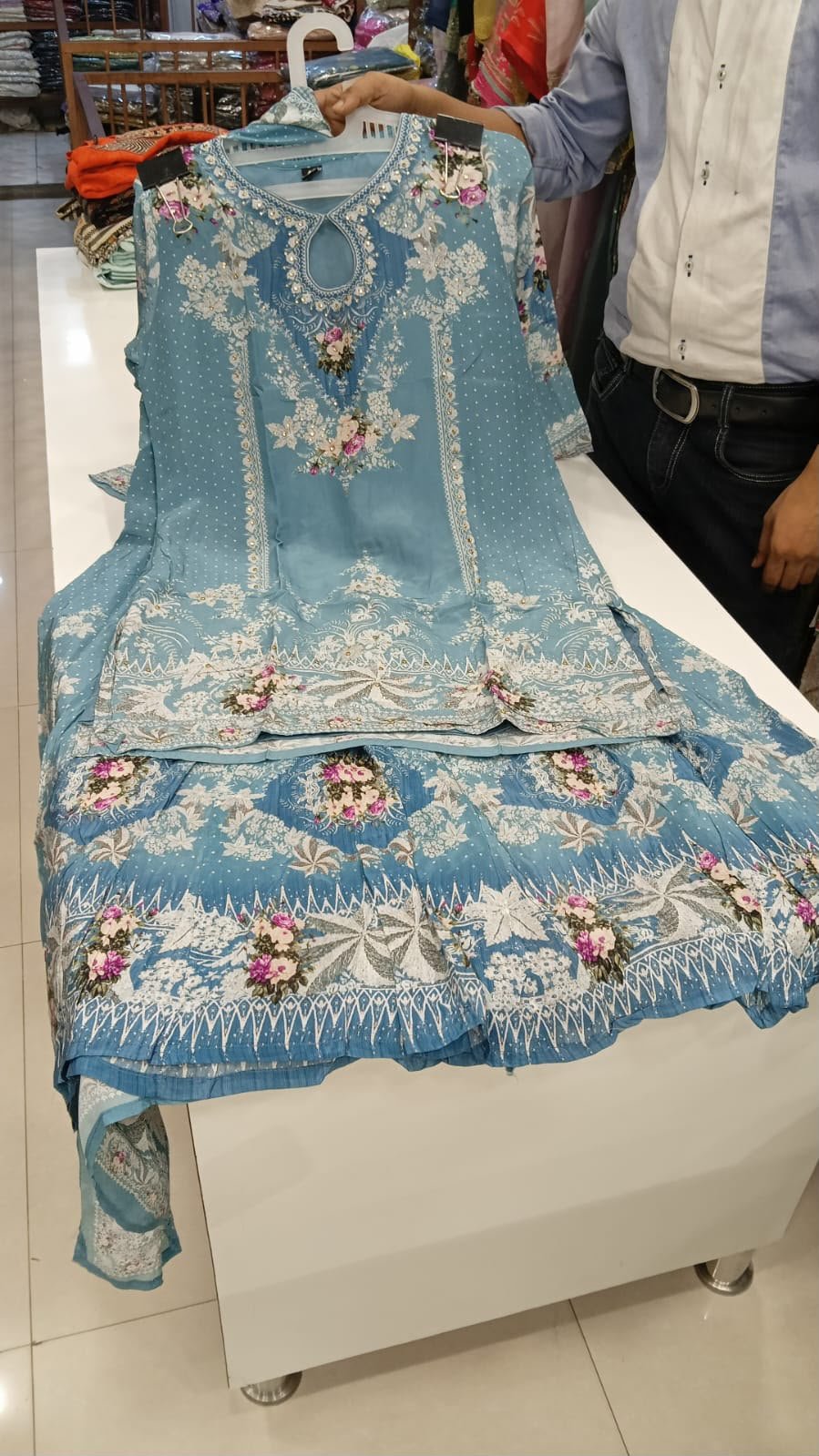 Pure Crape Sharara Suit Set