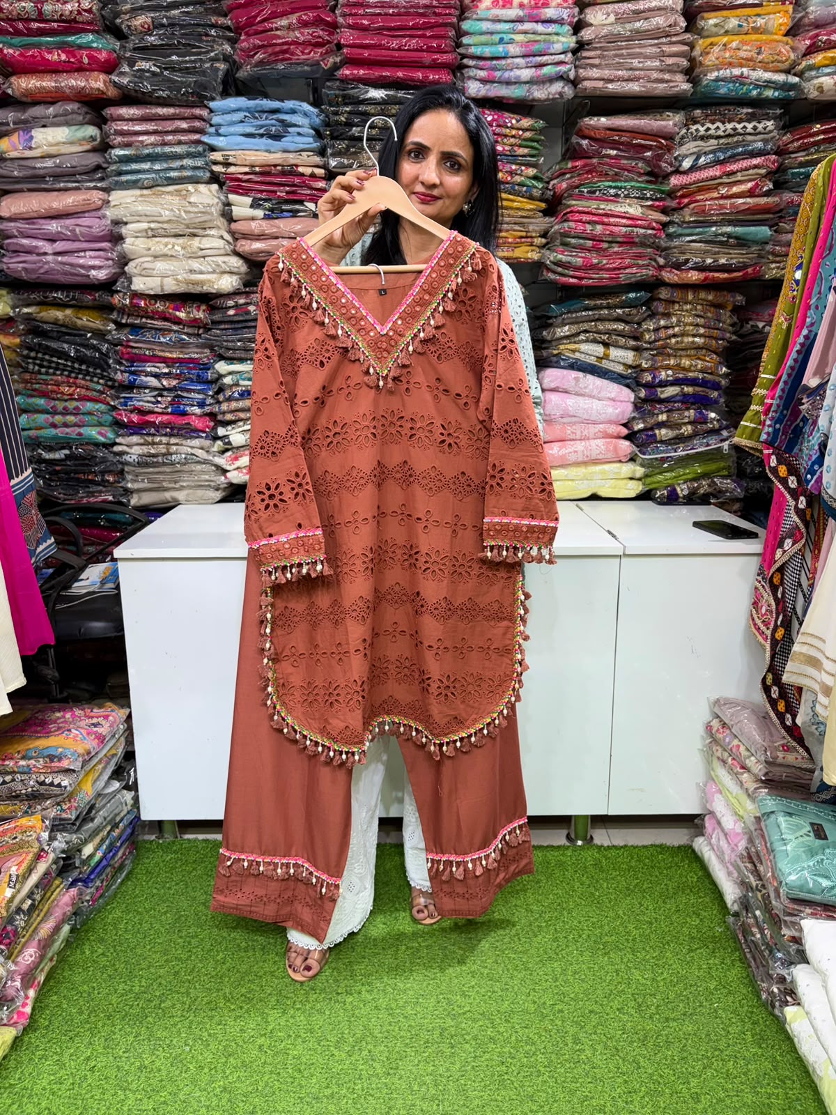Pure Schifli Cotton Coord Set