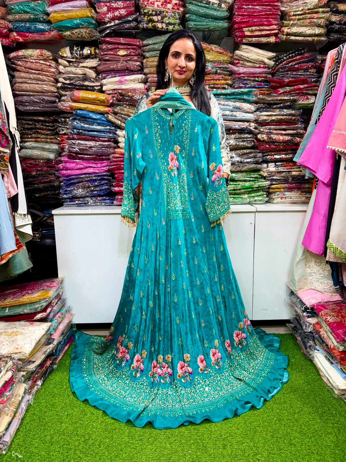 SCD- 20 Pure Crape Anarkali Gown with Dupatta