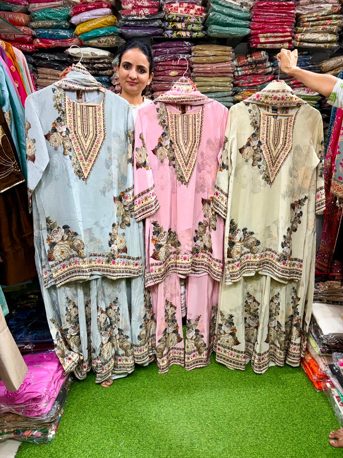 Pure Crape Gharara Suit Set