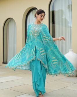 SCD 10- Designer Indo-Western Dress with  Drape Skirt