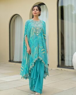 SCD 10- Designer Indo-Western Dress with  Drape Skirt