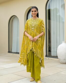 SCD 11- Designer Indo-Western Dress with  Drape Skirt