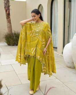 SCD 11- Designer Indo-Western Dress with  Drape Skirt