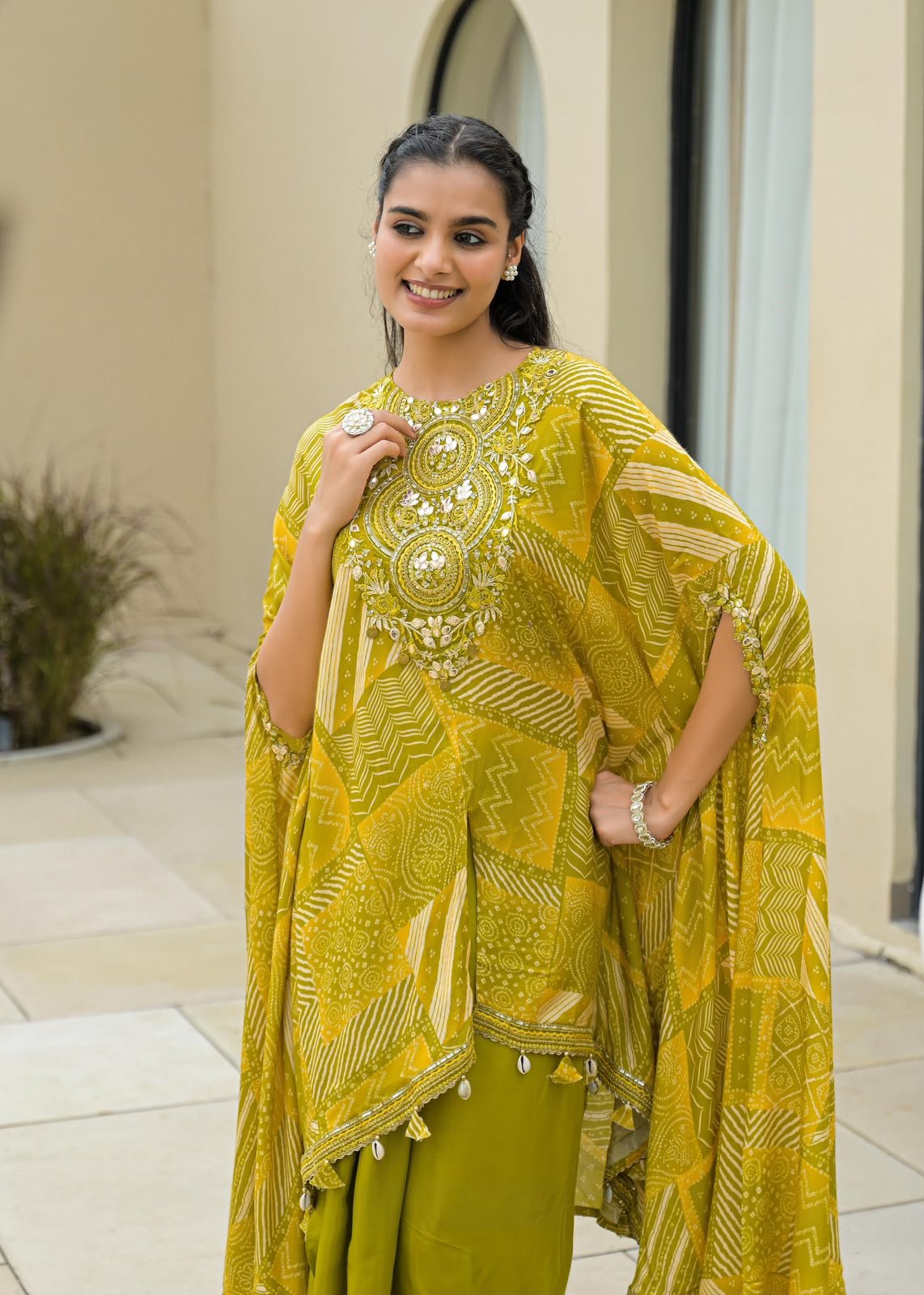 SCD 11- Designer Indo-Western Dress with Drape Skirt