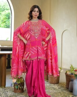 SCD 12- Designer Indo-Western Dress with  Drape Skirt
