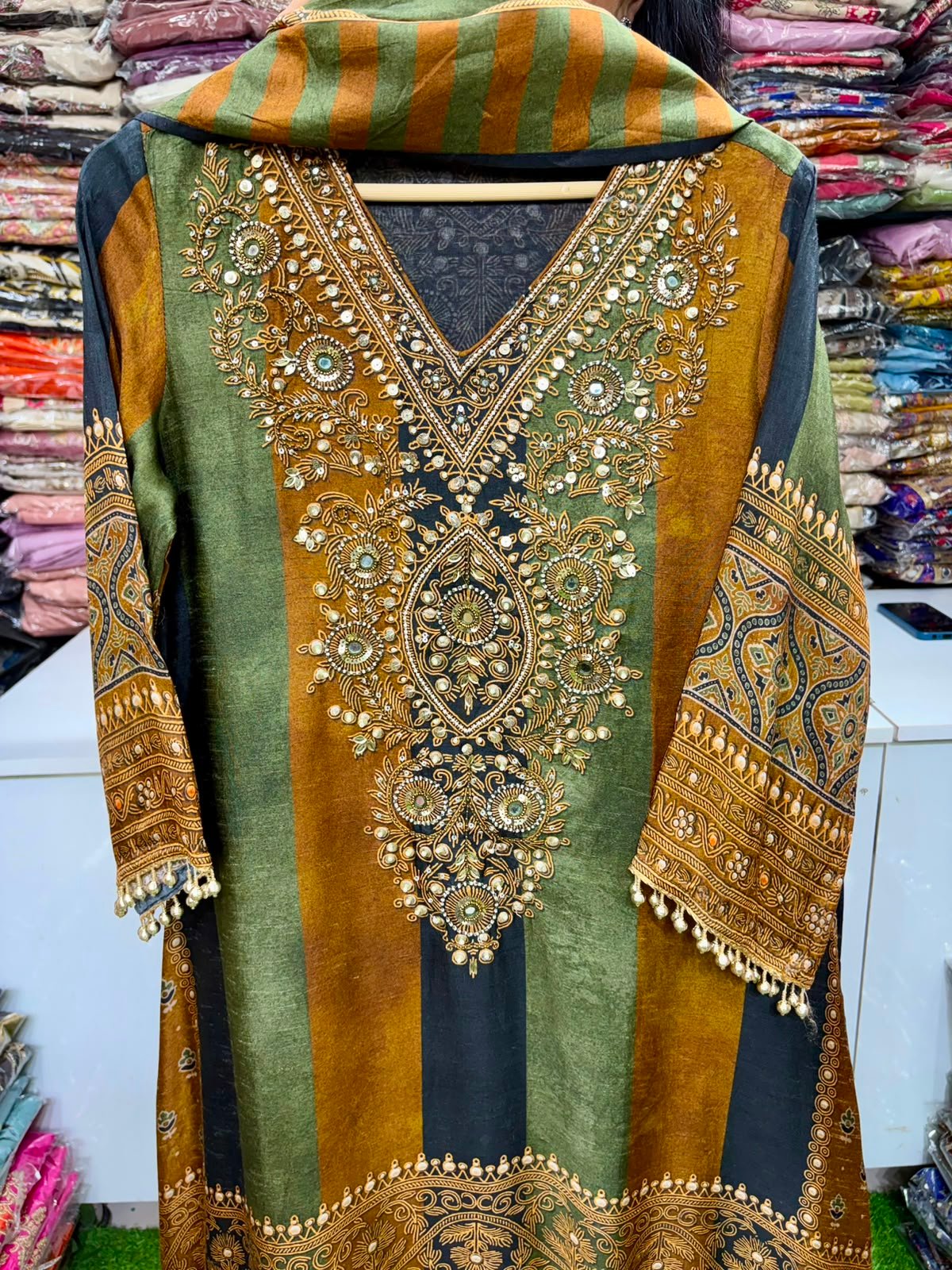 SCD 13-Designer C-Cut Suit Set with Farshi