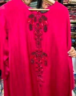 SCD-36 Designer Indo-Western Kaftan Style Mehroon Coord Set