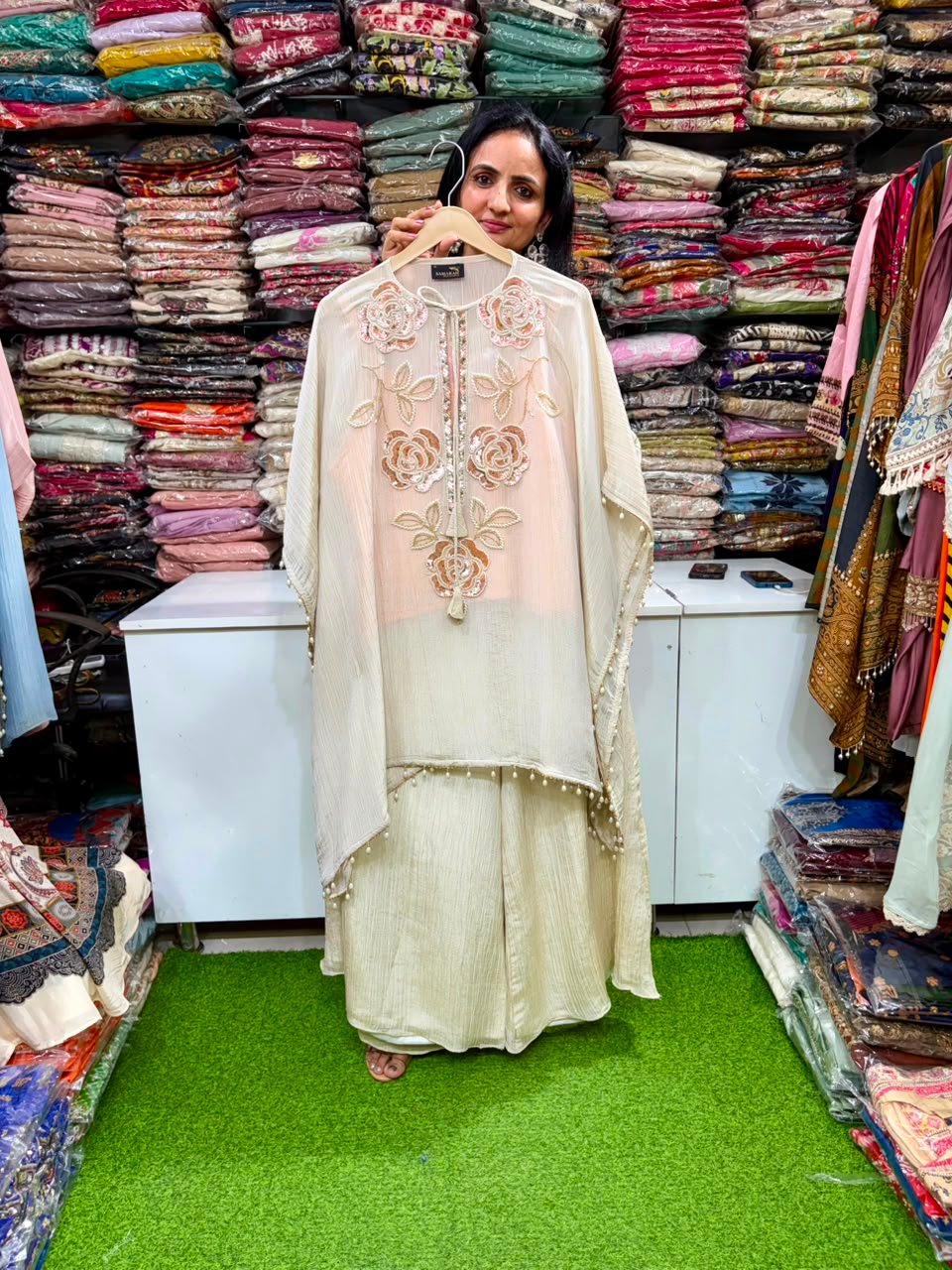 SCD- 30 Designer Kaftan Coord Hand Embroidered Coord Set