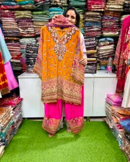 SCD-33 Pure Crape Party Wear Farshi Suit Set