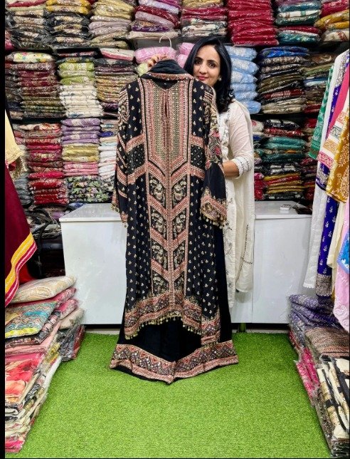 SCD-37 Pure Crape Designer C Cut Suit Set