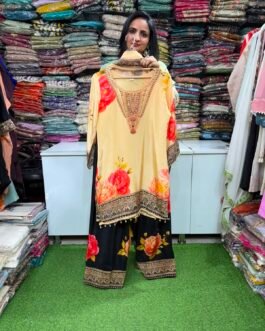 SCD-39 Designer Crape Farshi Suit Set