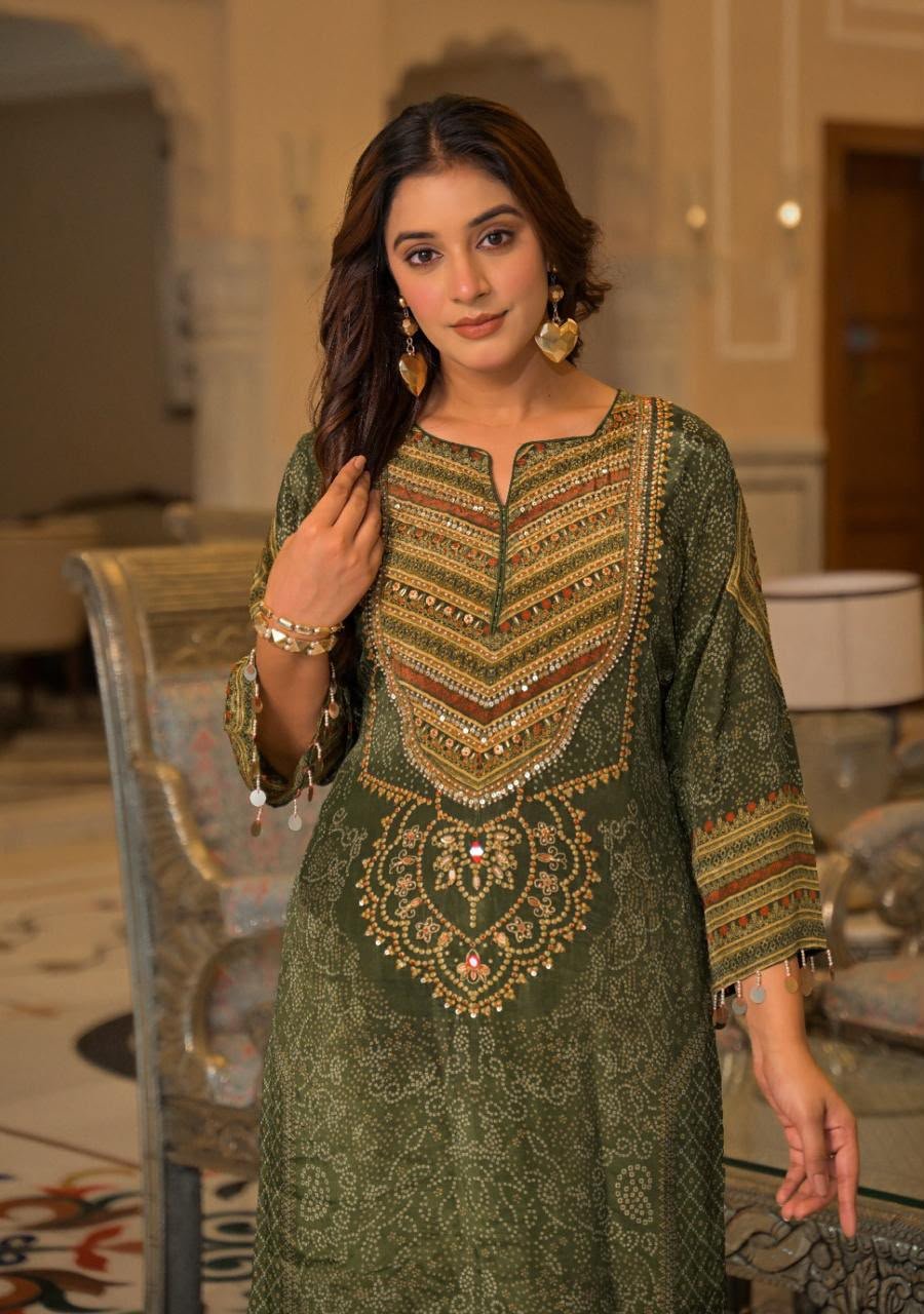 SCD-46 Designer Two Peice Phiran Set