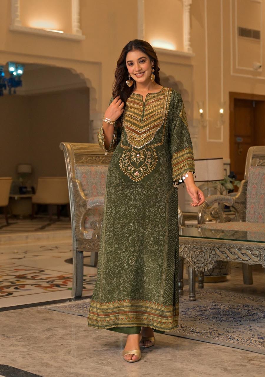 SCD-46 Designer Two Peice Phiran Set