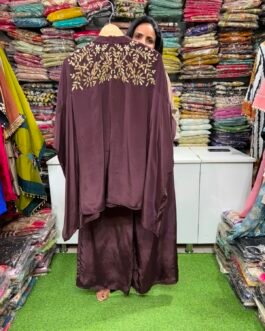 SCD – 48 Pure Crape Designer Boho Style Hand Embroidered Coord Set