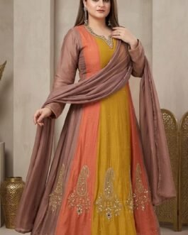 SCD 7- Pure Mal Chandheri Anarkali Set