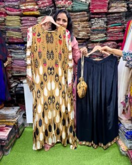 SCD-69 Designer Long Phiran Coord Set