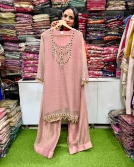 SCD-100 Designer Crush Tissue Farshi Coord with Jewel Work
