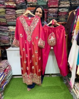SCD-106 Designer Tissue Shimmer Phiran with Real Mirror Work