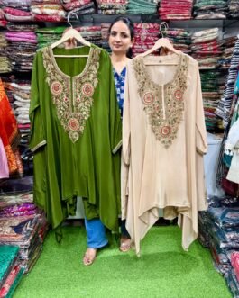 SCD-123 Designer Pure Crape Hand Embroidered Coord with Different Cut