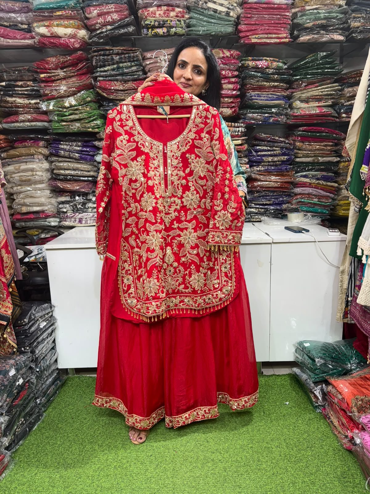 SCD-124 KarvaChauth Special Sharara Suit Set